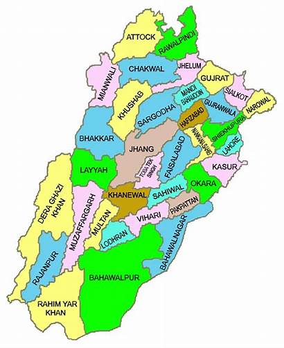 Punjab Pakistan Districts Svg