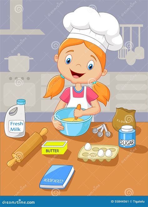 Animated Girl Baking Anime Girl