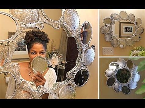 Today i will be showing you how to make a beautiful dollar tree anthropologie inspired peel & stick vinyl sheet, easy to install & apply history decor mural for home, bedroom stencil decoration. DIY BLING REVAMP MIRROR WALL DECOR | DIY DOLLAR TREE MI ...