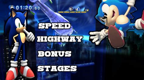 Sonic Generations Speed Highway Bonus Stages Pc S Rank Youtube