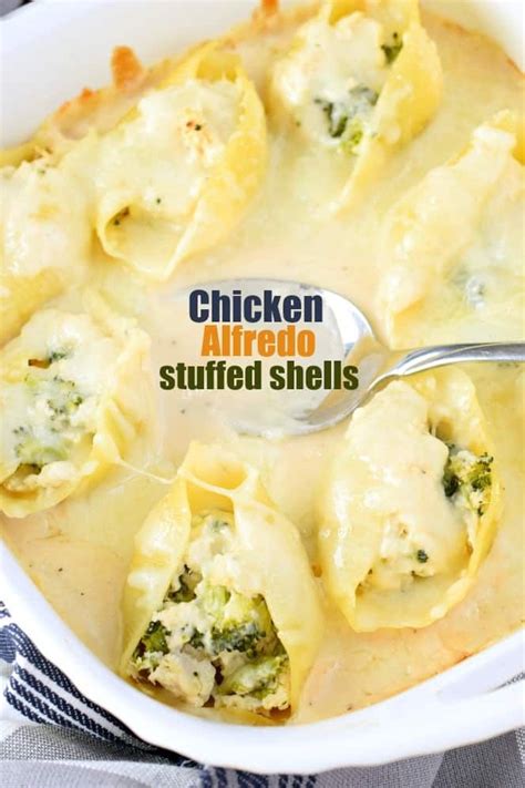 1/2 package cream cheese (4 ounce) i used reduced fat. Stuffed Pasta Shells with Chicken, Broccoli, Cheese and ...
