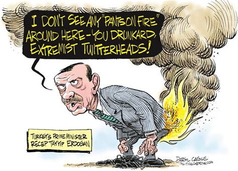 Erdogan dismissed the cartoon as a disgusting attack. recep tayyip erdogan | DarylCagle.com