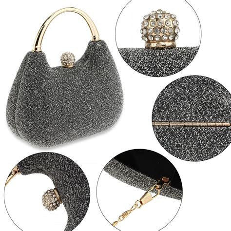 Wholesale Grey Rhinestone Evening Wedding Clutch Bag Agc00367