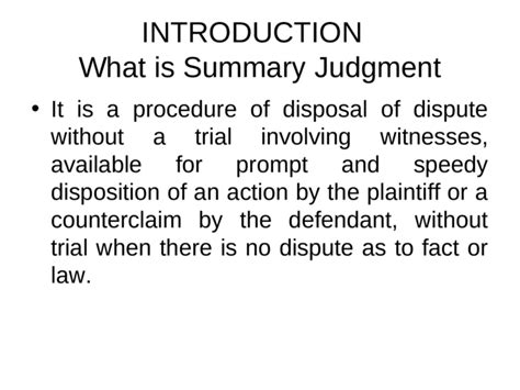 The Judges Decision On A Motion For Summary Judgment Judgedumas