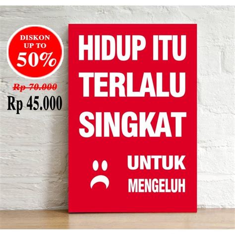 Jual Poster Pigura Kata Motivasi 30x40cm Termurah Shopee Indonesia