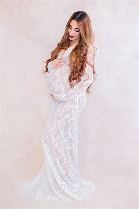 White Lace Small To Xl Maternity Gowns Fashion Dresses