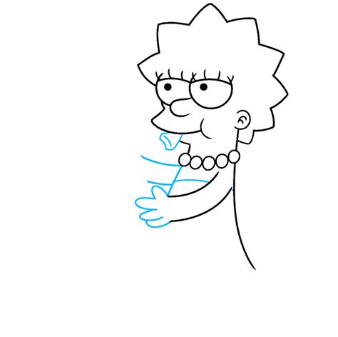The Simpsons Lisa Simpson Pointing Original Production Drawing