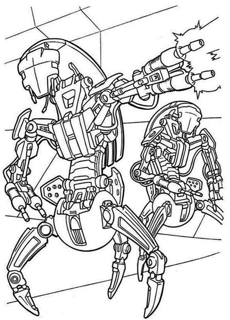 Lego Battle Droid Coloring Page Lester Varga S Coloring Pages