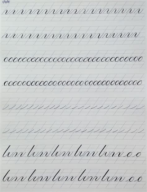 Copperplate Practice Strokes Copperplate Calligraphy Cursive