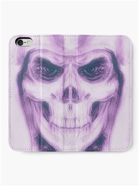 Skull Grim Reaper Purple Iphone Wallet By