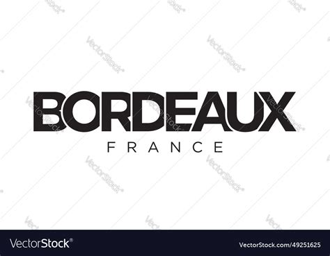 Bordeaux In The France Emblem Design Features Vector Image
