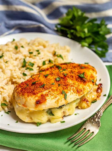 Second, make the rice stuffing. Spinach stuffed chicken (+ video) - Family Food on the Table