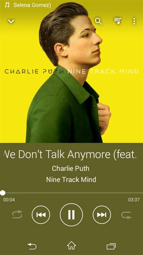 We Dont Talk Anymore Spotify Music Music Mood Charlie Puth