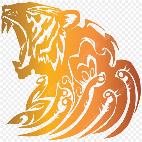 Logotipo Do Tigre Dourado Para Equipe De Jogos Png Jogos Marca E