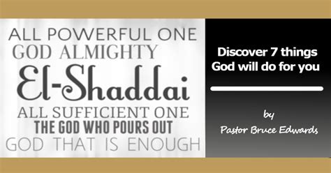 El Shaddai The God Who Is More Than Enough