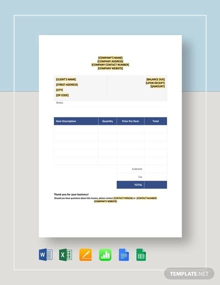 Blank Invoice 23 Examples Format Pdf Examples