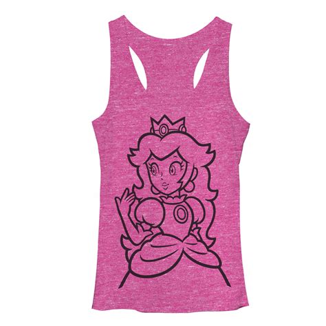 Nintendo Mario Princess Peach Womens Graphic Racerback Tank EBay