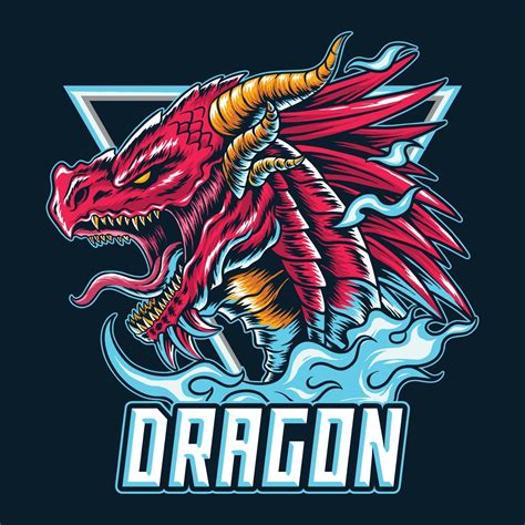The Dragon E Sport Logo Or Mascot And Symbol Vector Art At Vecteezy