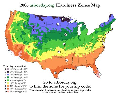 US Bamboo Hardiness Zones Map and Chart