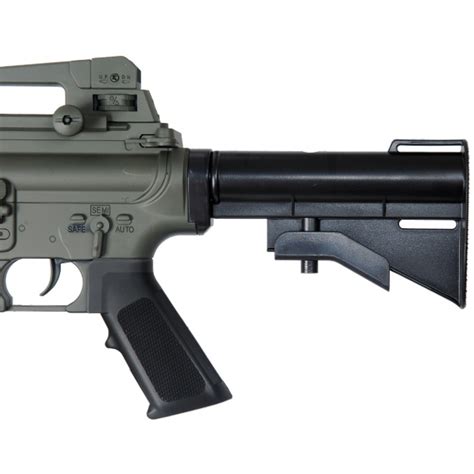 Uk Arms Airsoft M4 Aeg Adjustable Stock Abs Plastic Black Airsoft