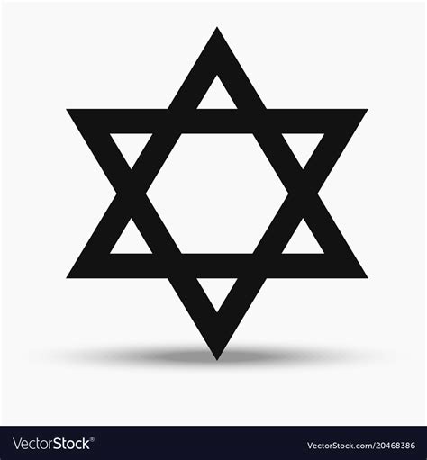 Jewish Religious Symbol Star Of David Royalty Free Vector