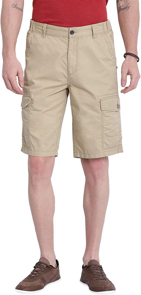 Buy T Base Beige Solid Cargo Shorts Shorts For Man At