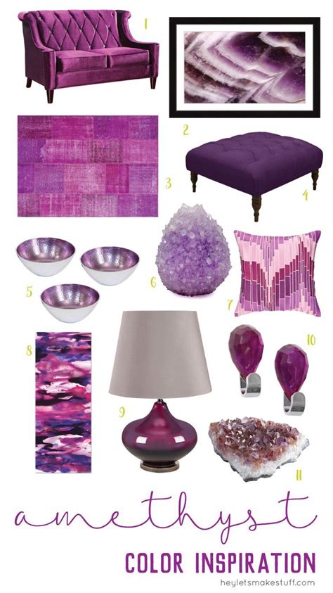 Amethyst Color Inspiration Amethyst Decor Purple Room Decor Purple