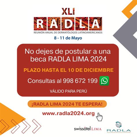 Xli ReuniÓn Anual Radla 2024 Ciderm Peru