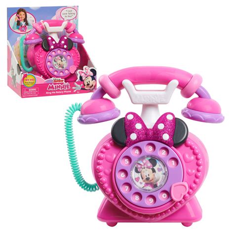 Disney Junior Minnie Mouse Ring Me Rotary Pretend Play Phone Lights