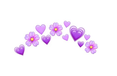 purple purpleheart hearts heart crown heartcrown tumblr... png image