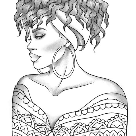 African American Woman Coloring Pages Sketch Coloring Page My XXX Hot Girl