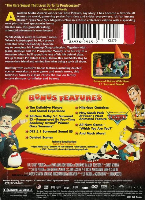 Disney Pixar Toy Story 2 Special Edition New Sealed 2 Disc Dvd