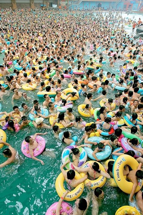 Worlds Most Crowded Swimming Pool