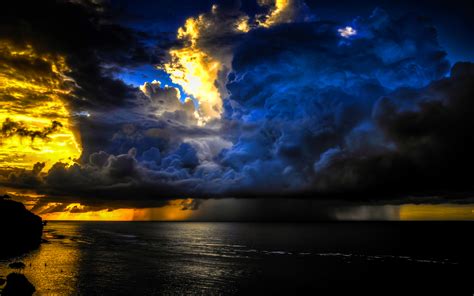 Clouds Wallpaper Ocean Storm Hd Desktop Wallpapers 4k Hd
