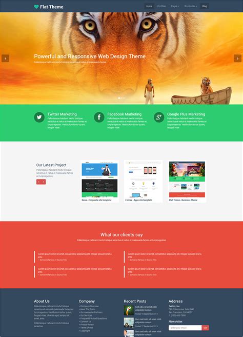 17 Best Flat Design Website Templates Free And Premium Templates