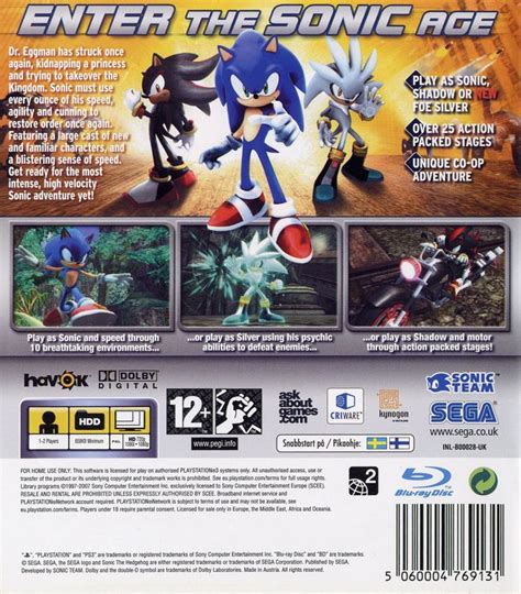 Sonic The Hedgehog Cover Or Packaging Material MobyGames