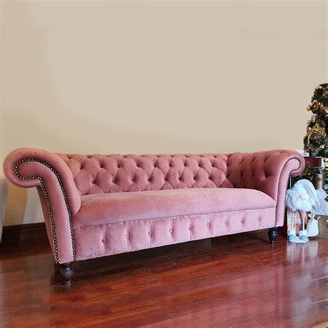 It can be bought in jam mart furniture and was first released in february 2011. Pink Chesterfield Sofa 3 seater - B O R N