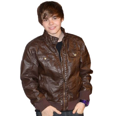 pop singer justin bieber brown jacket out class jackets