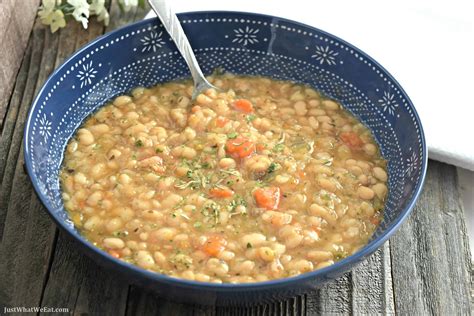 Slow Cooker White Bean Soup Gluten Free And Vegan Just What We Eat