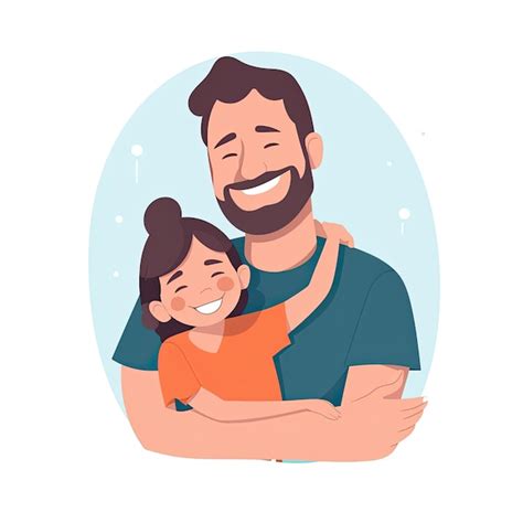 Premium Ai Image Father And Daughter Hugging Each