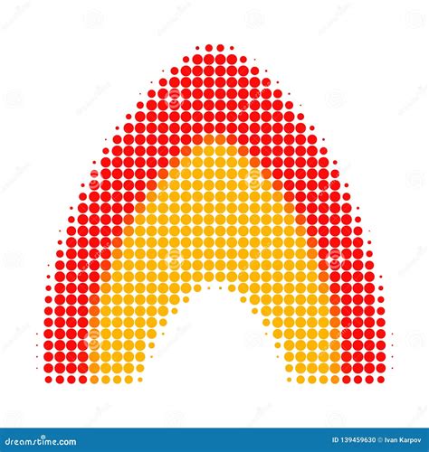 Fire Flame Halftone Dotted Icon Stock Vector Illustration Of Blot