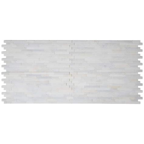 Msi Greecian White Veneer 8 In X 18 In X 10 Mm Tumbled Marble Mosaic