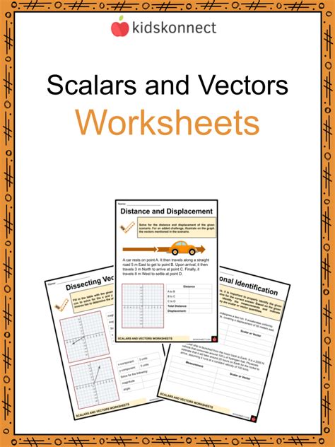 Scalars And Vectors Worksheets And Facts Operations Significance
