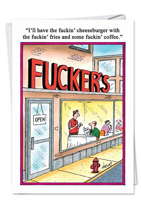 Fuckers Restaurant Funny Rude Birthday Card