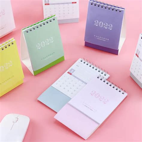 New 2022 Simple Series Desktop Calendar Dual Daily Schedule Table