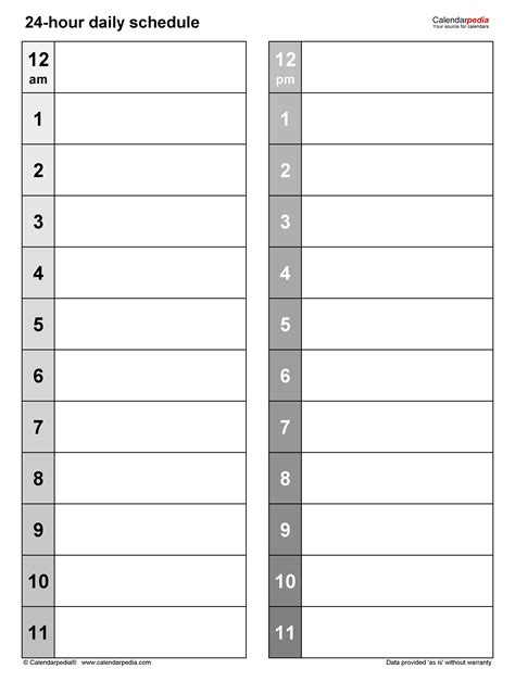 Free Daily Schedules In Pdf Format 30 Templates