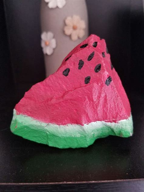 Watermelon Painted Rock Rock Painting Art Watermelon Painting