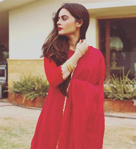 Minal Khan On Instagram “naintara ️” Red Colour Dress Celebrities