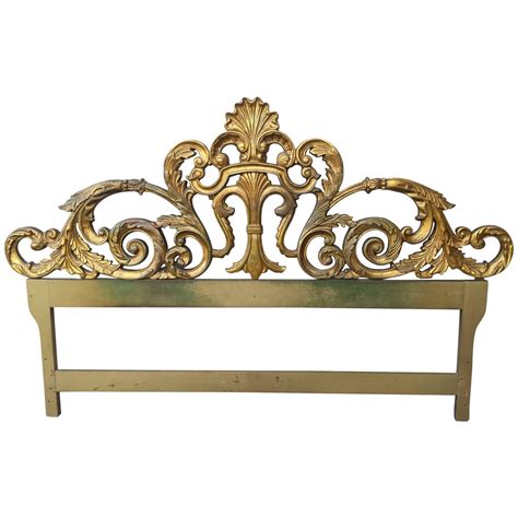Chevron metal headboard classic brass headboard Headboard, King-Size Sculptured Brass Headboard at 1stdibs
