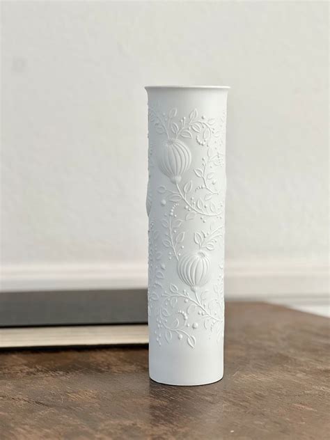 Ak Kaiser W Germany Porcelain Cylinder Vase Etsy